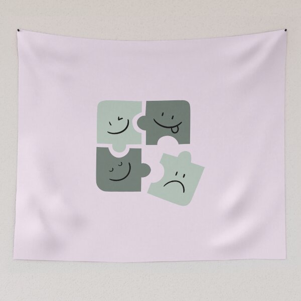 Item preview, Pieces of Emotion | Puzzle | Puzzle of Emotions | Fitting Faces | Expressions | smiley | Happy | Joy and Sorrow | Puzzle of Moods | Blocks | Feelings | Puzzle Faces  designed and sold by Kaivinaikadhaigal.
