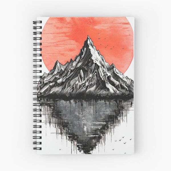 Item preview, Coral Red Sun and Mountains  designed and sold by Aisha  Hamza.