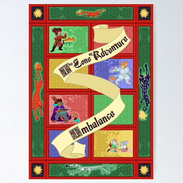 Item preview, Medieval Zone of Adventure: Imbalance designed and sold by LichesGetStitches.