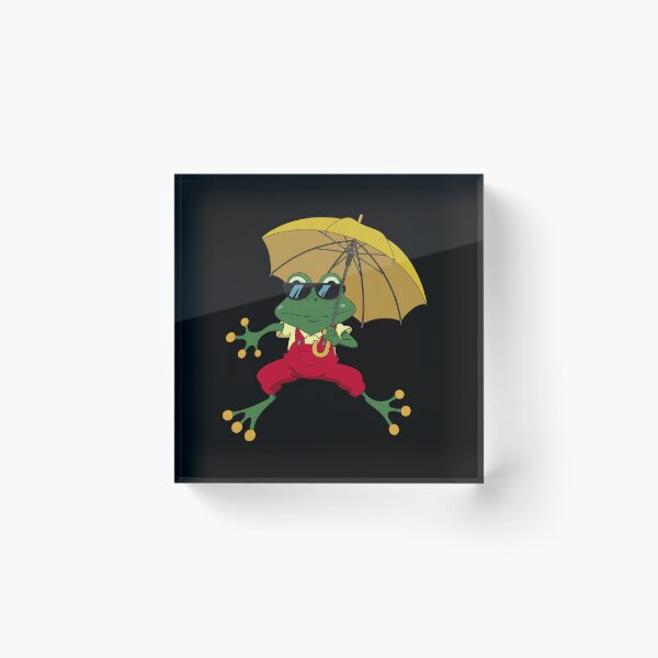 Item preview, Smiling Autumn Frog Unique cartoon design with umbrella designed and sold by ATOTI.