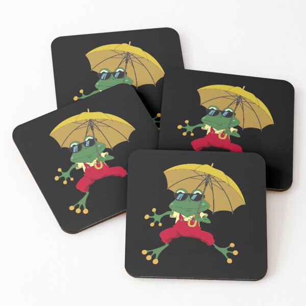 Item preview, Smiling Autumn Frog Unique cartoon design with umbrella designed and sold by ATOTI.