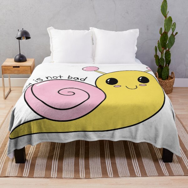 Item preview, Slow Is Not Bad Snail (Yellow and Pink) designed and sold by SpoonsAndRoses.