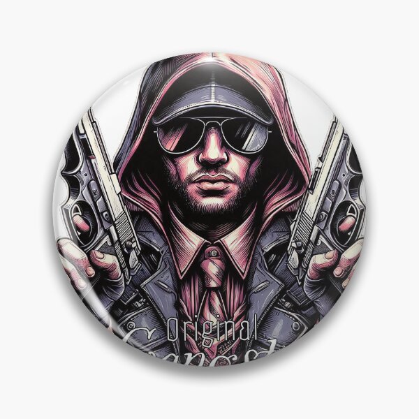 Item preview, Modern gangster with pistols and hood, lettering: OG designed and sold by Salimgor Hangaround Music.