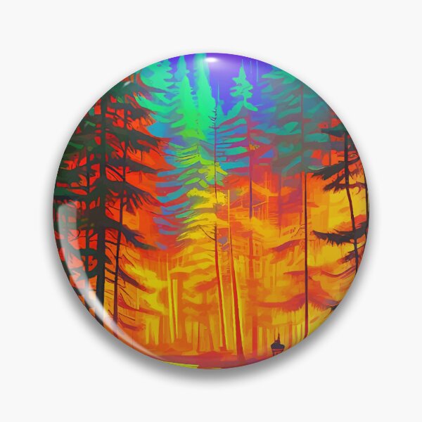 Item preview, The Neon Mirage, Forest Trees Nature, Eclectic Electric Pop Art, Colorful Bright Contemporary Modern designed and sold by 83oranges.com.