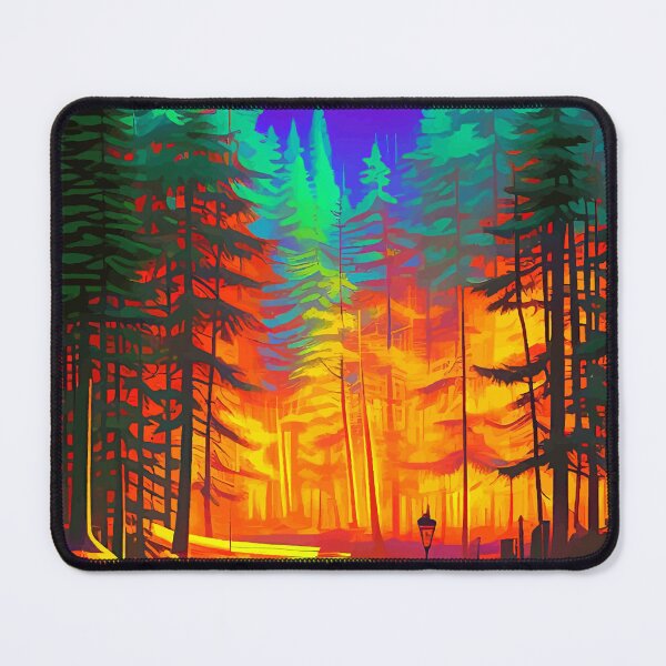 Item preview, The Neon Mirage, Forest Trees Nature, Eclectic Electric Pop Art, Colorful Bright Contemporary Modern designed and sold by 83oranges.com.