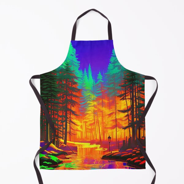 Item preview, The Neon Mirage, Forest Trees Nature, Eclectic Electric Pop Art, Colorful Bright Contemporary Modern designed and sold by 83oranges.com.
