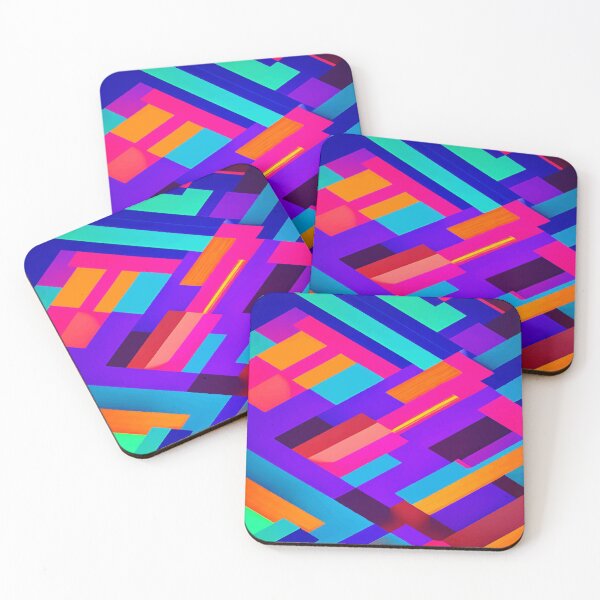 Item preview, Eclectic Alignment, Abstract Maximalist Geometric Painting, Contemporary Modern Shapes, Pop of Color designed and sold by 83oranges.com.
