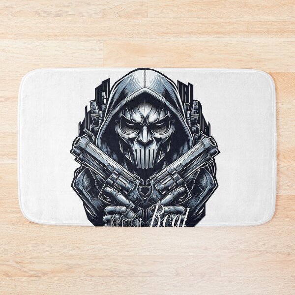Item preview, Gangster with mask and guns, hip hop, lettering: Keep it Real designed and sold by Salimgor Hangaround Music.