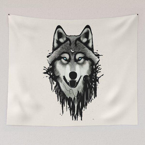 Item preview, Wicked Soul, Werewolf Wolf Wild Animals Sketch, Wildlife Drawing Line Art, Wild Eclectic Dark Moon designed and sold by 83oranges.com.