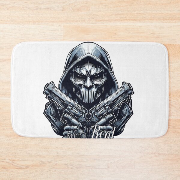 Item preview, Gangster with mask and guns, hip hop, lettering: Keep it Real V2 designed and sold by Salimgor Hangaround Music.