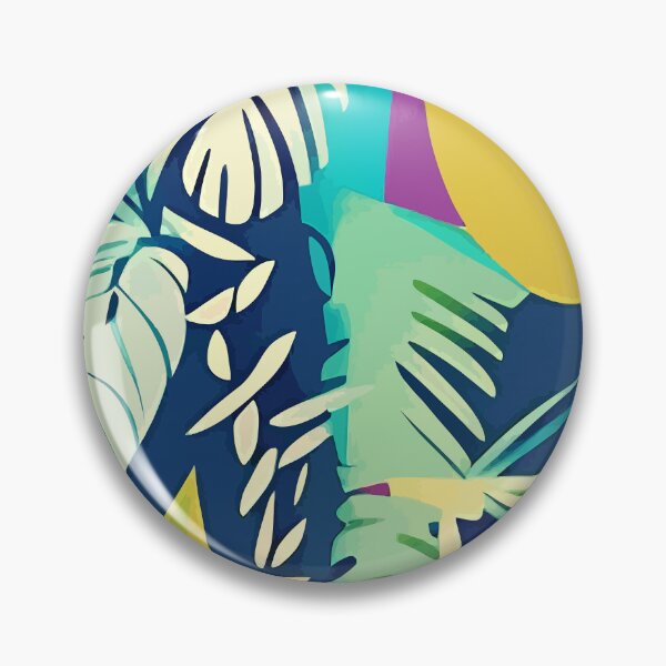 Item preview, Tropical Wilderness, Abstract Botanical Jungle Plants, Pop of Color Eclectic Shapes Nature designed and sold by 83oranges.com.