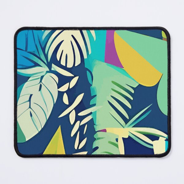Item preview, Tropical Wilderness, Abstract Botanical Jungle Plants, Pop of Color Eclectic Shapes Nature designed and sold by 83oranges.com.