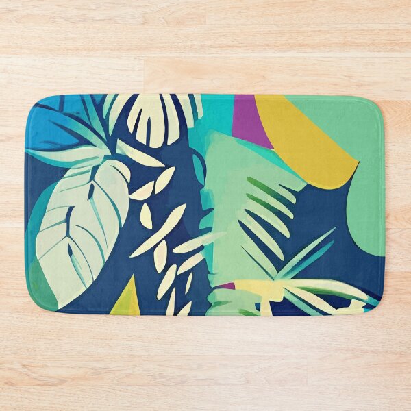 Item preview, Tropical Wilderness, Abstract Botanical Jungle Plants, Pop of Color Eclectic Shapes Nature designed and sold by 83oranges.com.