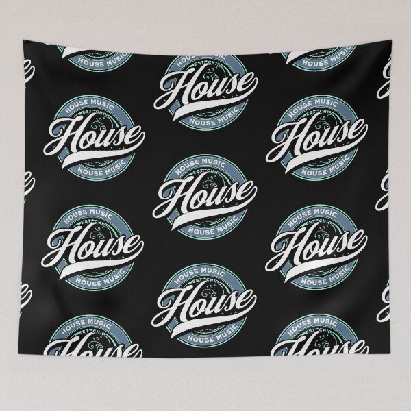 Item preview, HOUSE MUSIC  - Vintage Days (Blue/white) designed and sold by Discothreadz.