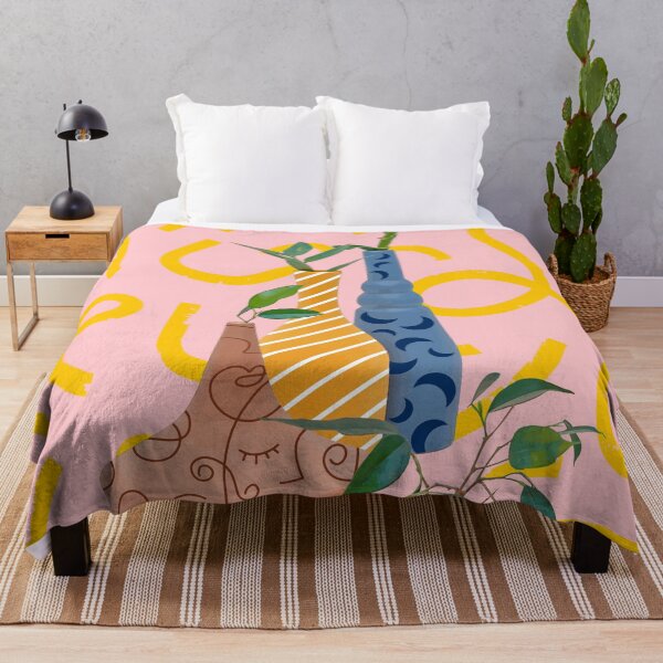 Item preview, Modern Botanicals, Abstract Plant Pots, Quirky Nature Bohemian, Contemporary Decor designed and sold by 83oranges.com.