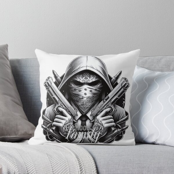 Item preview, Gangster with scarf and guns, Hip Hop, Hood Family designed and sold by Salimgor Hangaround Music.