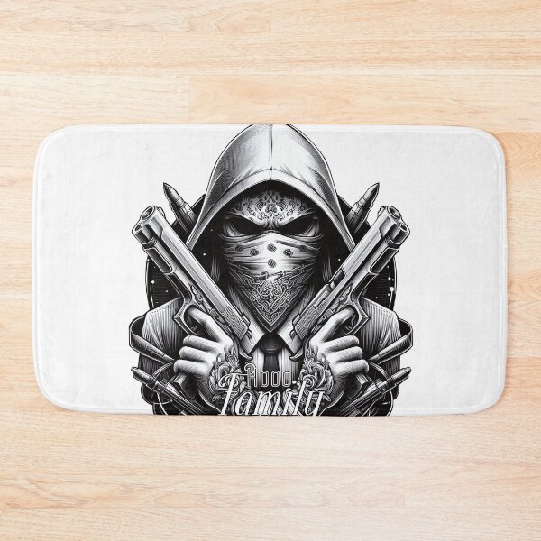 Item preview, Gangster with scarf and guns, Hip Hop, Hood Family designed and sold by Salimgor Hangaround Music.