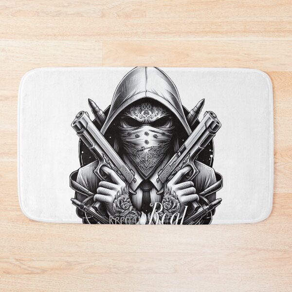 Item preview, Gangster with scarf and guns, Hip Hop, Keep it Real designed and sold by Salimgor Hangaround Music.