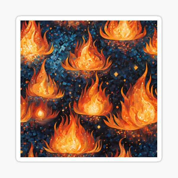 Item preview, Blazing Mosaic Inferno designed and sold by Glam-OOTD.