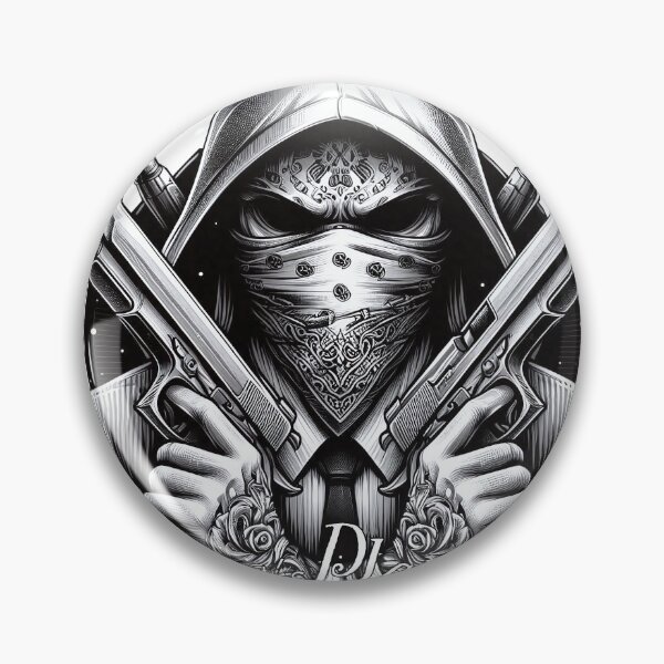 Item preview, Gangster with scarf and guns, Hip Hop, Lets Play designed and sold by Salimgor Hangaround Music.