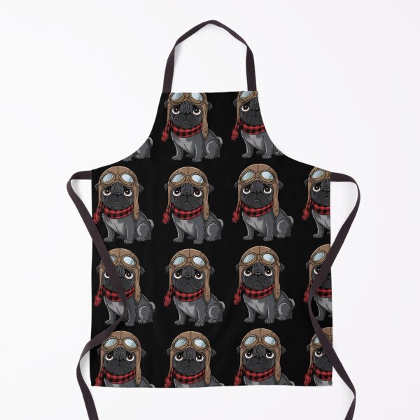 Item preview, Cute Black Pug Pilot Aircraft Aviator Dog Mom Dad Kids designed and sold by rafaeltto.