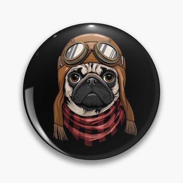 Item preview, Cute Pug Pilot Aircraft Aviator Dog Mom Dad Kids designed and sold by rafaeltto.