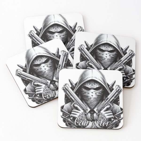 Item preview, Gangster with scarf and guns, Hip Hop, Original Gangster designed and sold by Salimgor Hangaround Music.