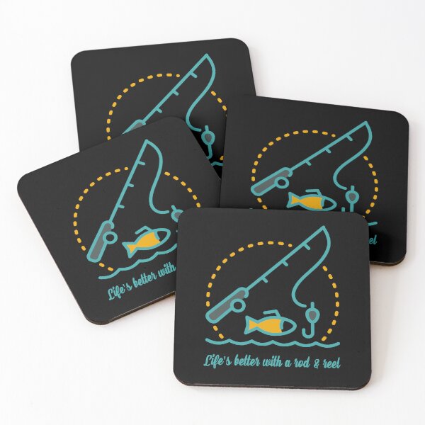 Item preview, Life’s Better With A Rod & Reel Funny River Fishing designed and sold by HeavenlyHuesStudio.