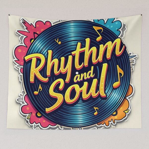Item preview, Rhythm and Soul Vinyl Art Design 3 designed and sold by InkspiredCreation.