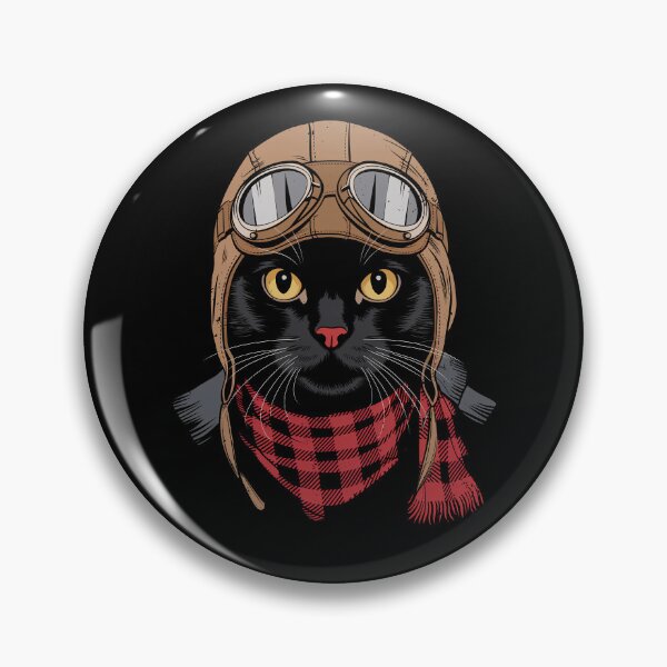 Item preview, Cute Black Cat Pilot Aircraft Aviator Mom Dad Kids designed and sold by rafaeltto.