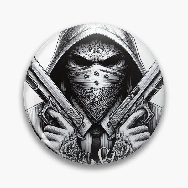 Item preview, Gangster with Scarf and Guns, Hip Hop, Gangster Style V2 designed and sold by Salimgor Hangaround Music.