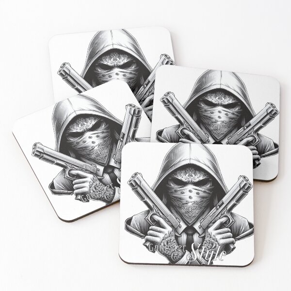 Item preview, Gangster with Scarf and Guns, Hip Hop, Gangster Style V2 designed and sold by Salimgor Hangaround Music.