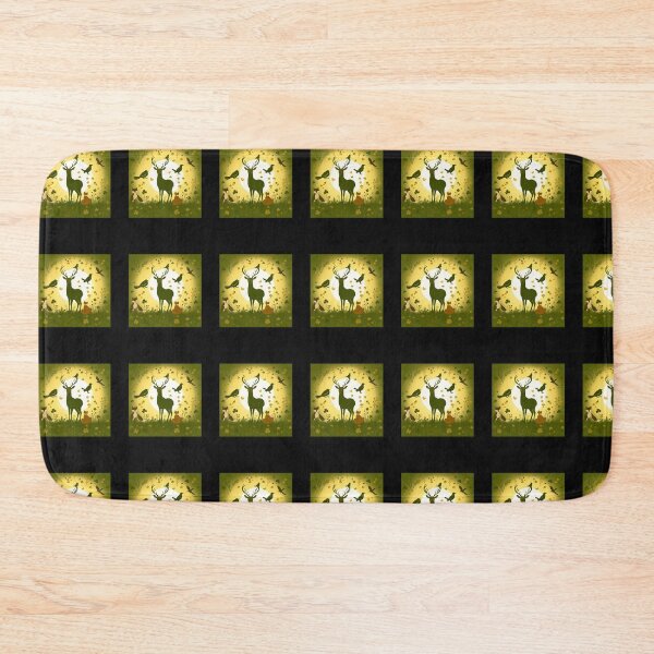 Item preview, wildlife deer, foxes, birds in a seamless pattern designed and sold by FestivityFinds.