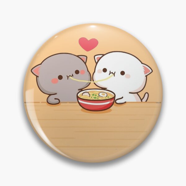Item preview, Mochi And Milk Eating Together - Sugar And Peach Goma Couple 2025 designed and sold by BrightStreets.