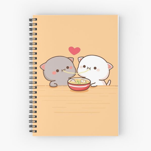 Item preview, Mochi And Milk Eating Together - Sugar And Peach Goma Couple 2025 designed and sold by BrightStreets.