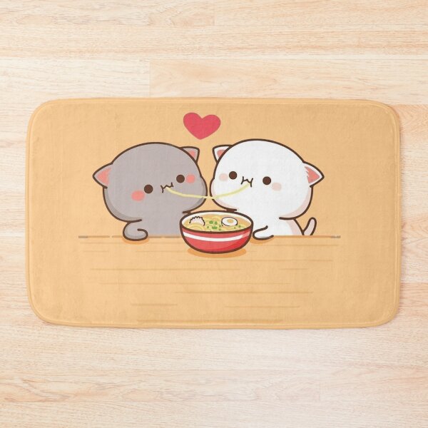 Item preview, Mochi And Milk Eating Together - Sugar And Peach Goma Couple 2025 designed and sold by BrightStreets.