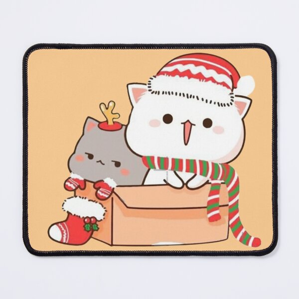 Item preview, Mochi And Milk Christmas - Sugar And Peach Goma Couple 2026 designed and sold by BrightStreets.