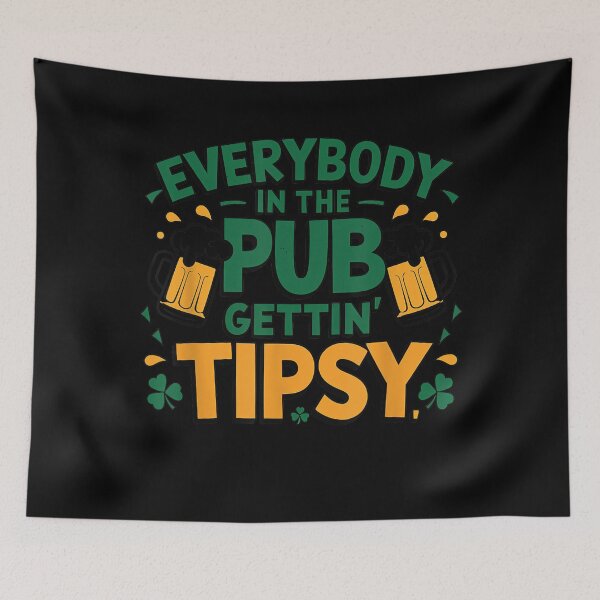 Item preview, Everybody In The Pub Getting Tipsy Irish St Patrick's Day designed and sold by Vincent-Cloud.