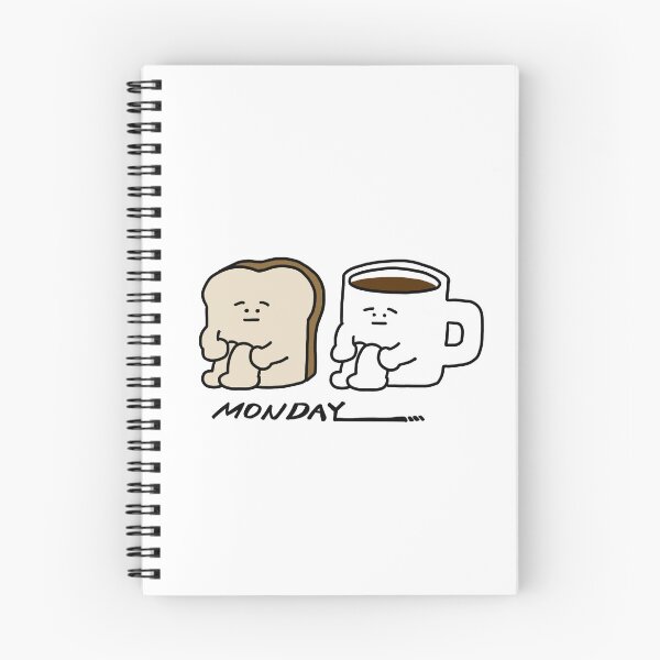 Item preview, bread guy and coffee cup guy on Monday designed and sold by superbaechoo.