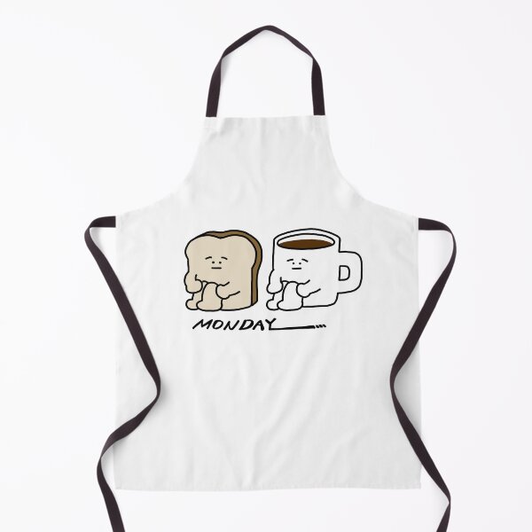 Item preview, bread guy and coffee cup guy on Monday designed and sold by superbaechoo.
