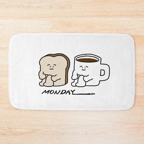 Item preview, bread guy and coffee cup guy on Monday designed and sold by superbaechoo.