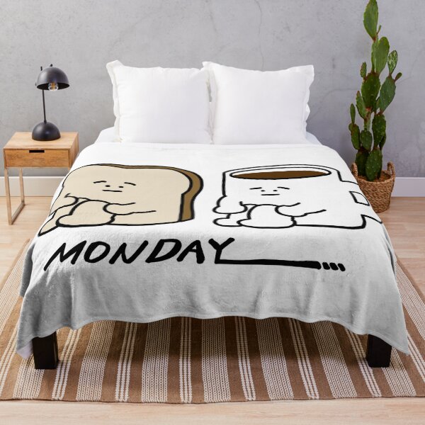 Item preview, bread guy and coffee cup guy on Monday designed and sold by superbaechoo.