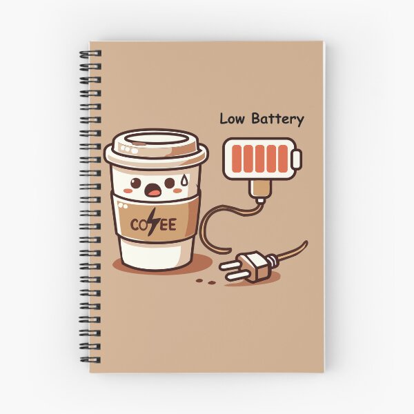 Item preview, Low Battery, Need Coffee designed and sold by Illustrator Bhaiya.