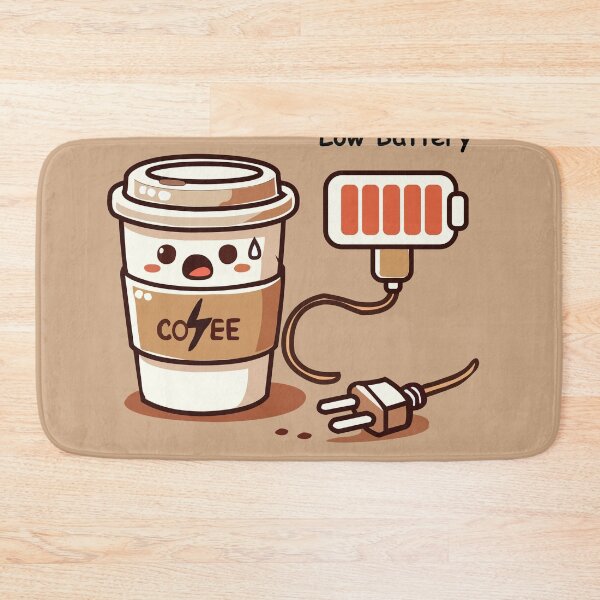 Item preview, Low Battery, Need Coffee designed and sold by Illustrator Bhaiya.