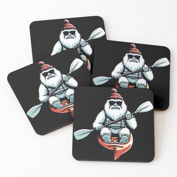 Item preview, Cool Yeti Kayaking designed and sold by Funny Vintage Stickers And T-Shirts.