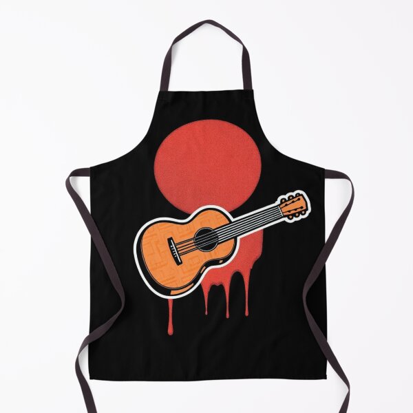 Item preview, Acoustic Guitar with Dripping Red Sun designed and sold by InkspiredCreation.