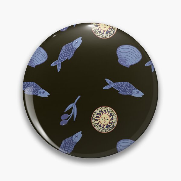 Item preview, Mediterranean midnight blue Dream Pattern – coffee  Sun, Sea, and Olive Aesthetic - Illustration Jemma Jamie Skidmore  designed and sold by Jemma Jamie Skidmore.