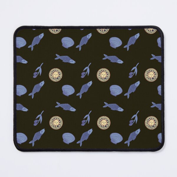 Item preview, Mediterranean midnight blue Dream Pattern – coffee  Sun, Sea, and Olive Aesthetic - Illustration Jemma Jamie Skidmore  designed and sold by Jemma Jamie Skidmore.