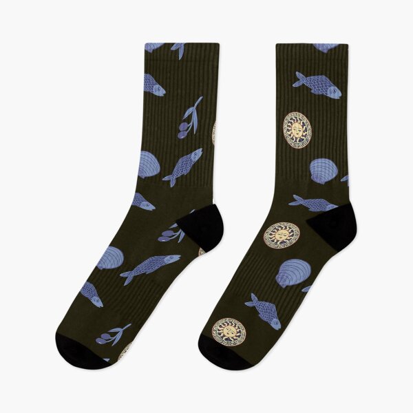 Item preview, Mediterranean midnight blue Dream Pattern – coffee  Sun, Sea, and Olive Aesthetic - Illustration Jemma Jamie Skidmore  designed and sold by Jemma Jamie Skidmore.