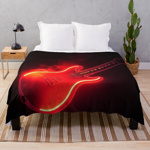 Item preview, Glowing Neon Electric Guitar Artwork designed and sold by InkspiredCreation.